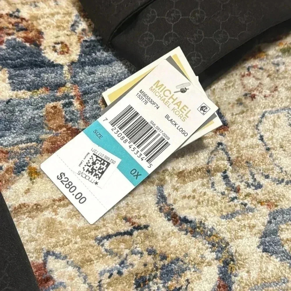 NWT $280 Michael Kors Designer Blk Signature Coat Trench Water Resistant Woven - Picture 8 of 16